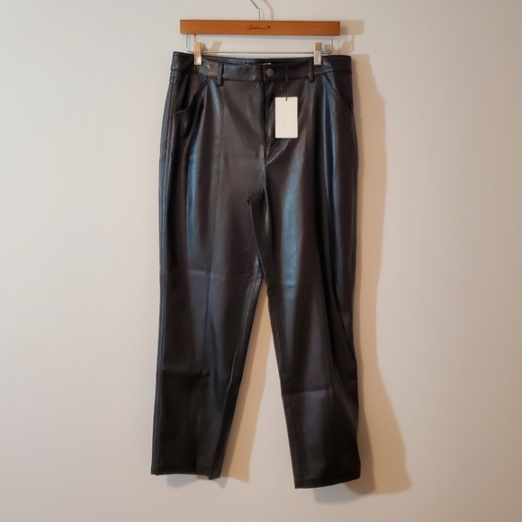 NWT Helmut Lang Zip Urban Black Lamb  Leather Pants - Size 12 - Picture 1 of 8
